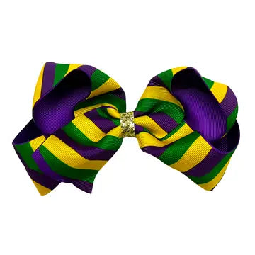 Mardi Gras Bow with Clip