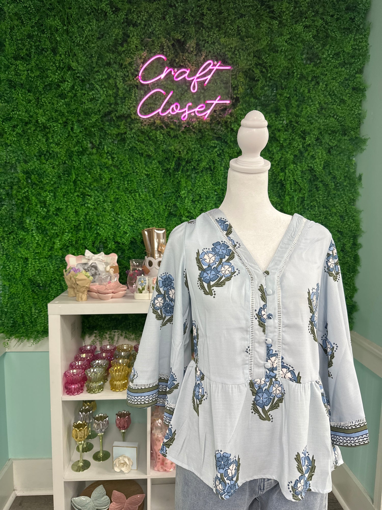 Mary Square Monroe Top In Fable Floral