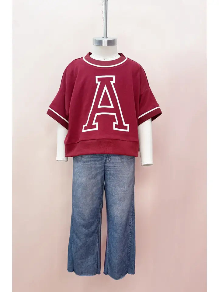 Oddi Kids Oversized Game Day Short-Sleeve Sweatshirt