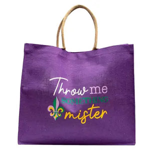 Throw Me Something Fleur Carryall Tote Purple/Yellow/Green/White 22x19x8