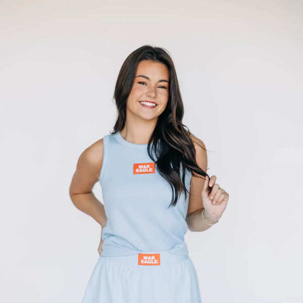 War Eagle Woven Label Tank | Light Blue