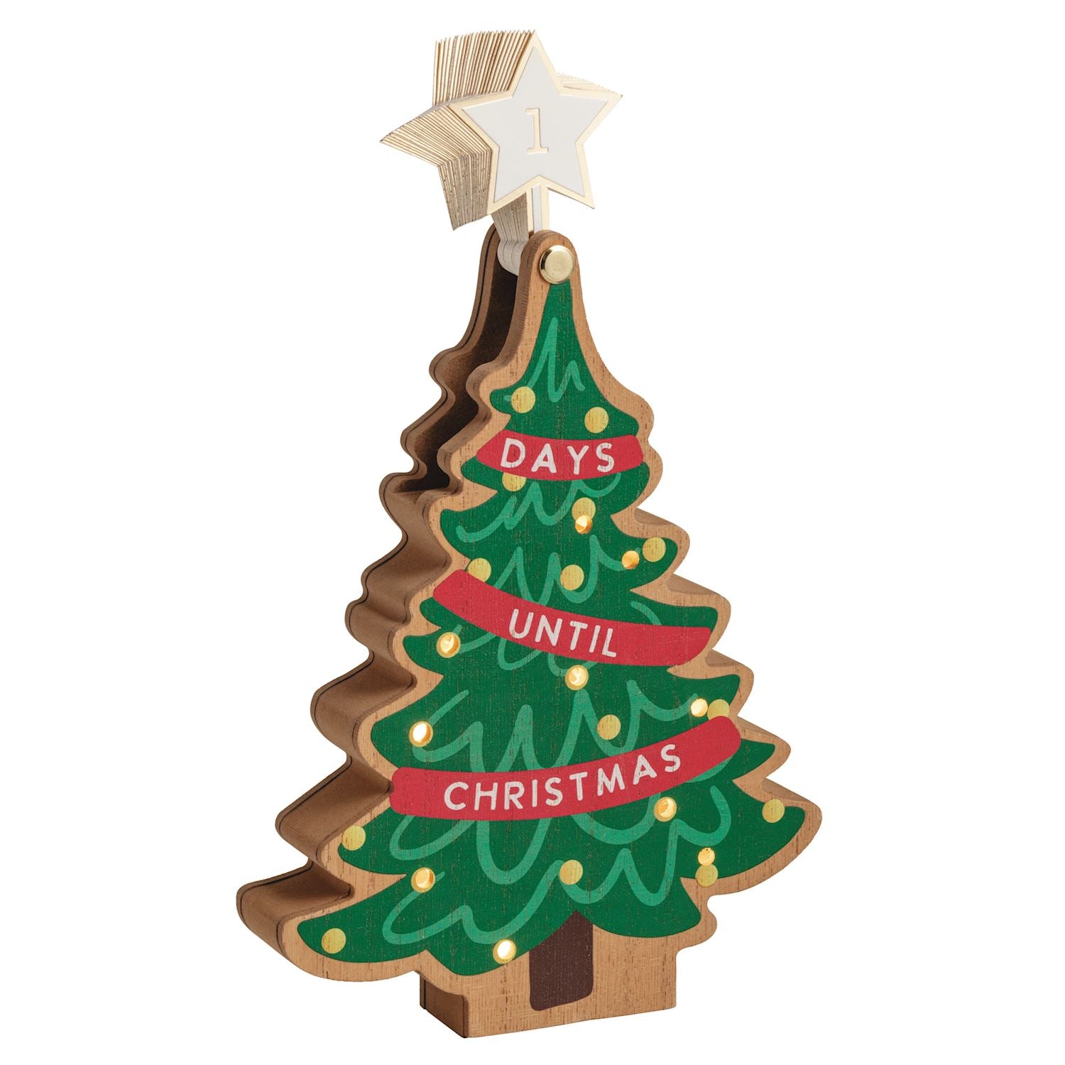 Mudpie- Light-Up Christmas Tree Countdown 