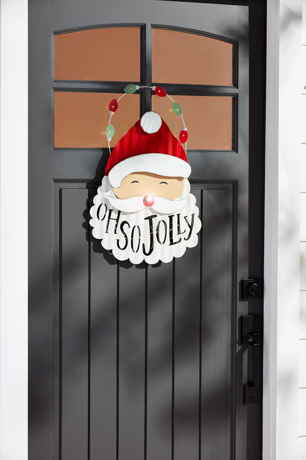 Mudpie- Santa Light-Up Door Hanger #40060110