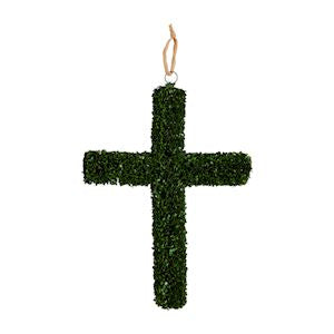 Mudpie- Boxwood Cross Door Hanger Item #40060114