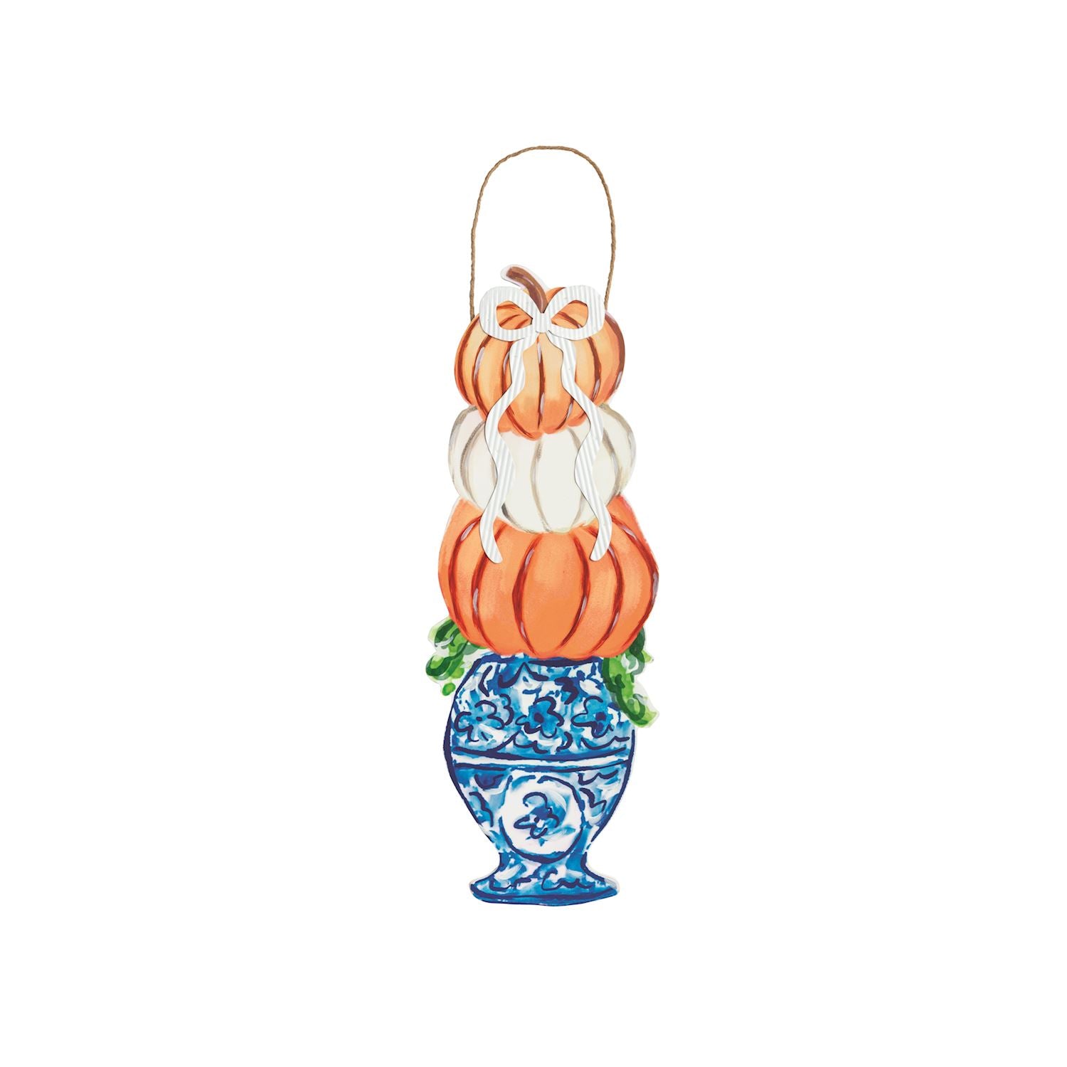 Mudpie- Pumpkin Topiary Door Hanger 