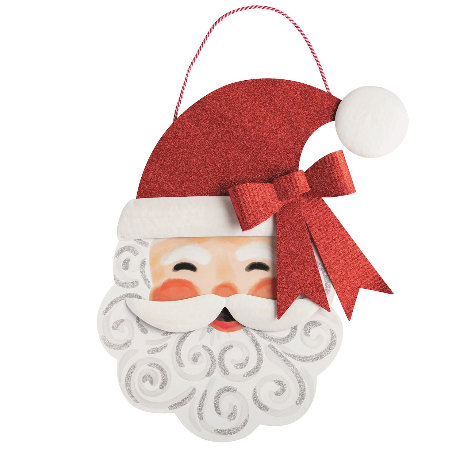 Mudpie- Santa Bow Door Hanger 