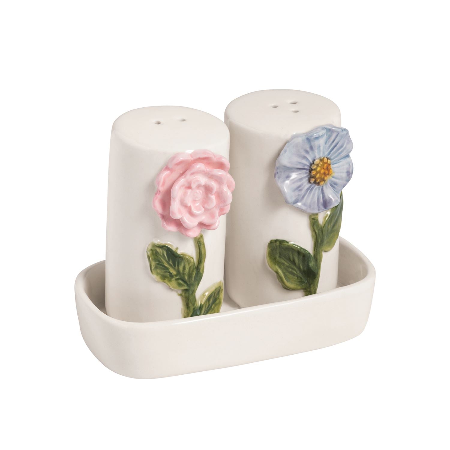 Mudpie Flower Salt & Pepper Shakers 