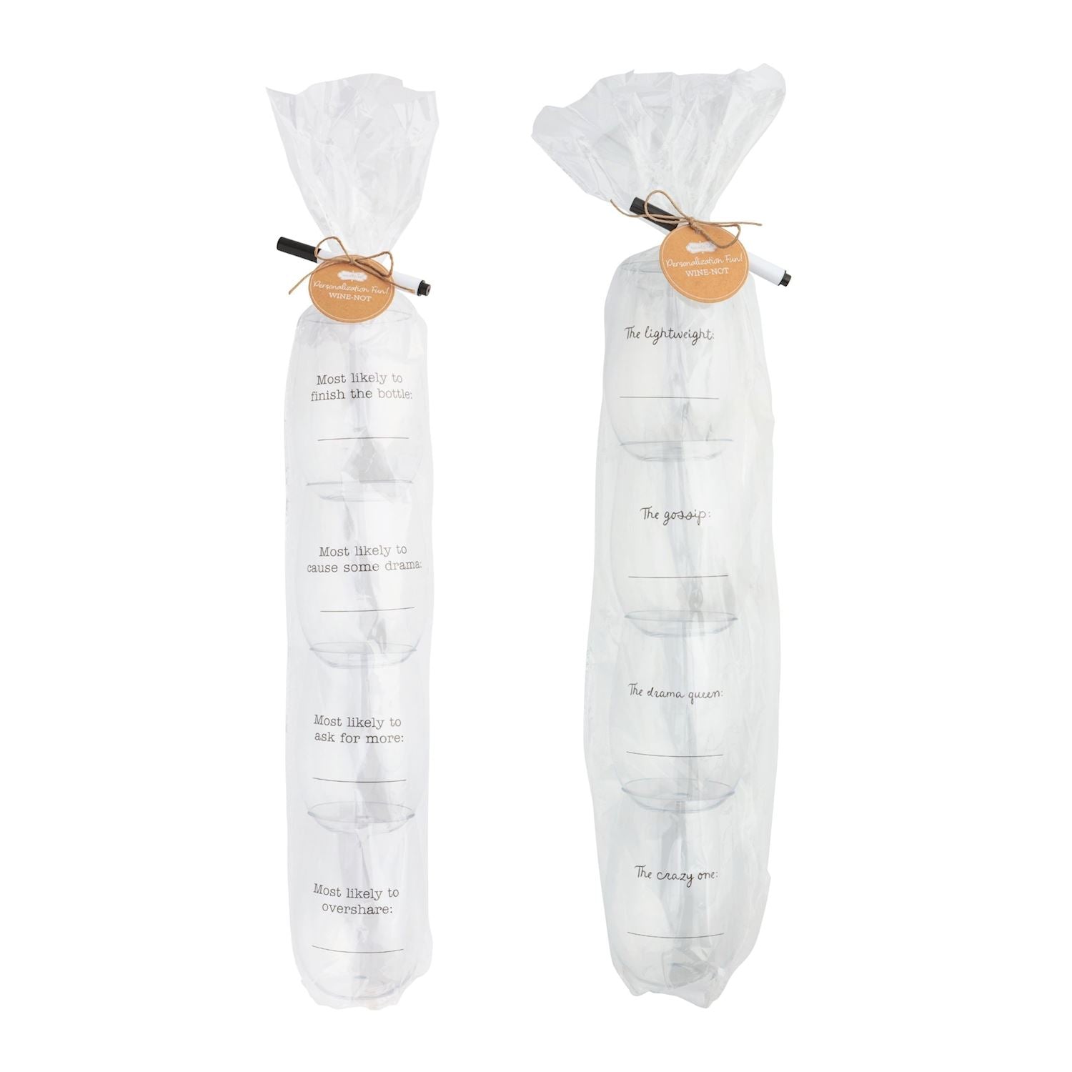 Mudpie- Personalize Wine Glass Set 