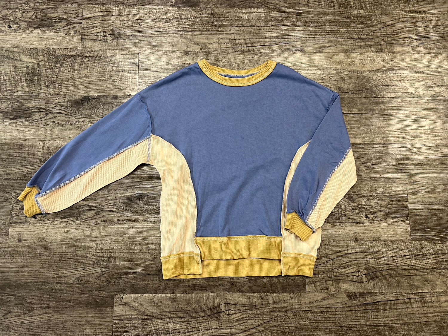 Barefoot Color Block Long Sleeve In Blue