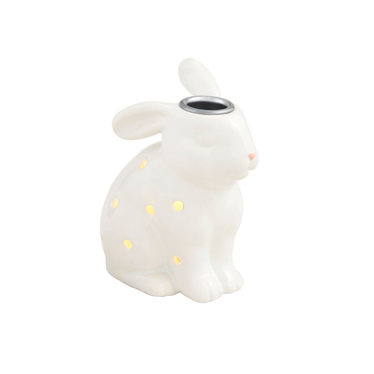 Mudpie Large LED Bunny Taper Holder 