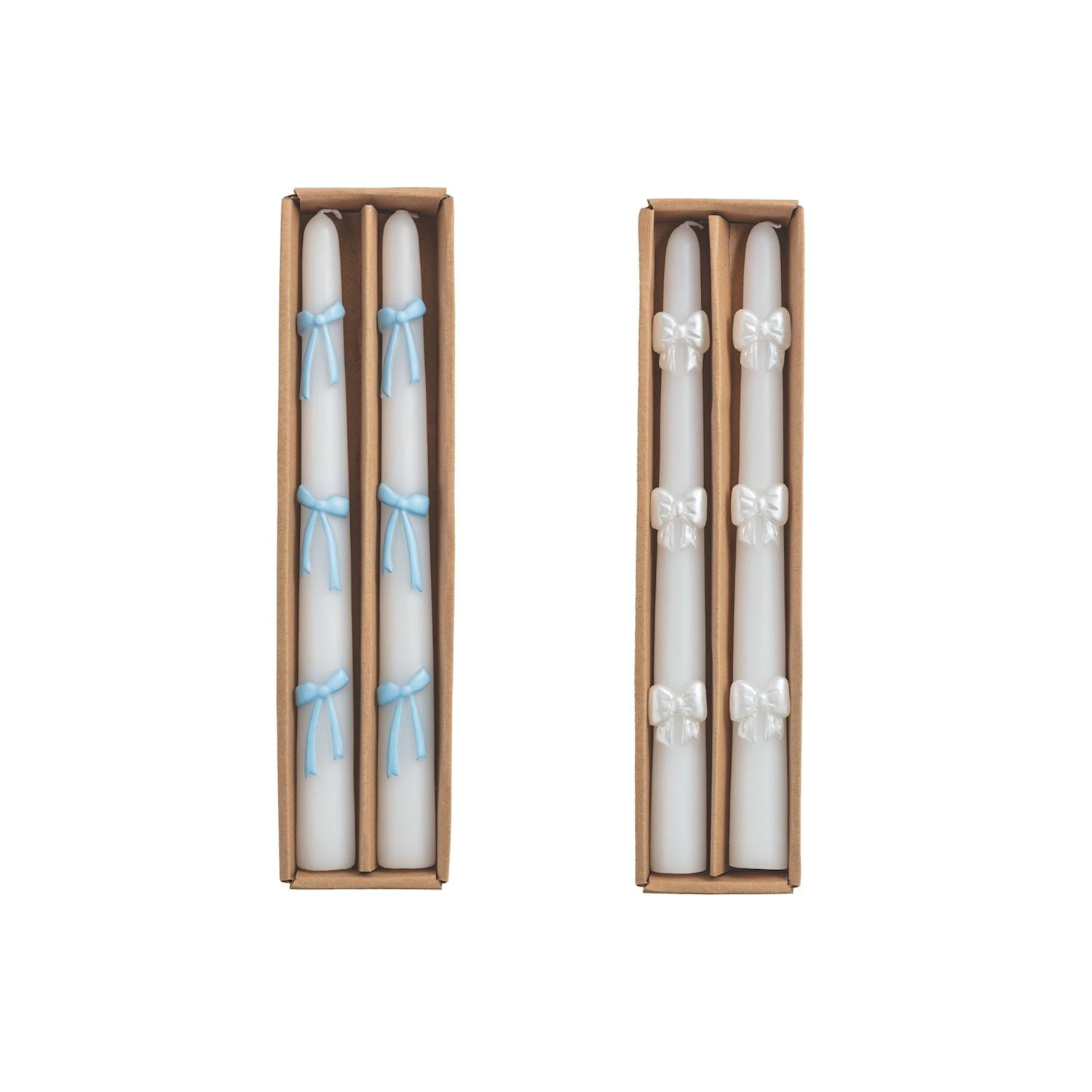 Mudpie- Bow Taper Candle Sets  