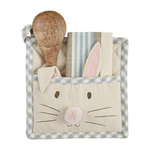 Mudpie- Square Bunny Pot Holder Set Item #41170082