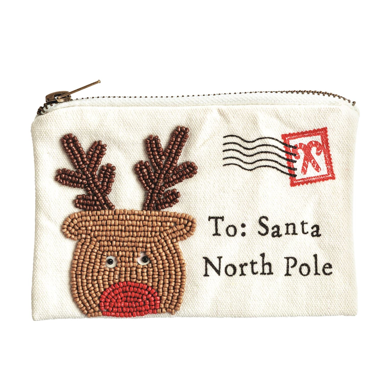 Mudpie- Beaded Christmas Pouches 