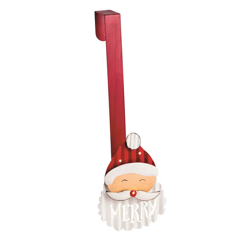 Mudpie- Santa Light-Up Wreath Hanger # 41290008