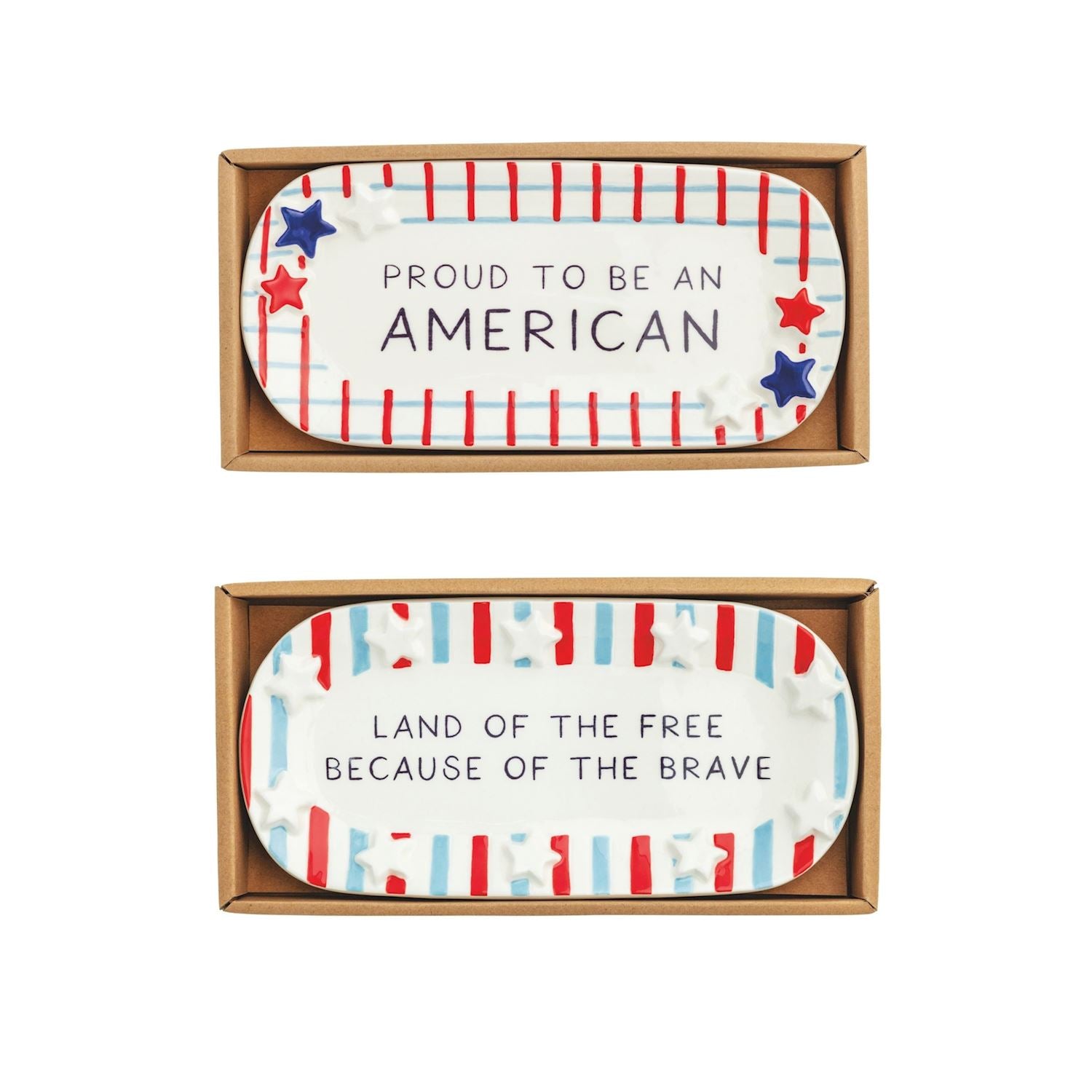 Mudpie- Americana Sentiment Trays 