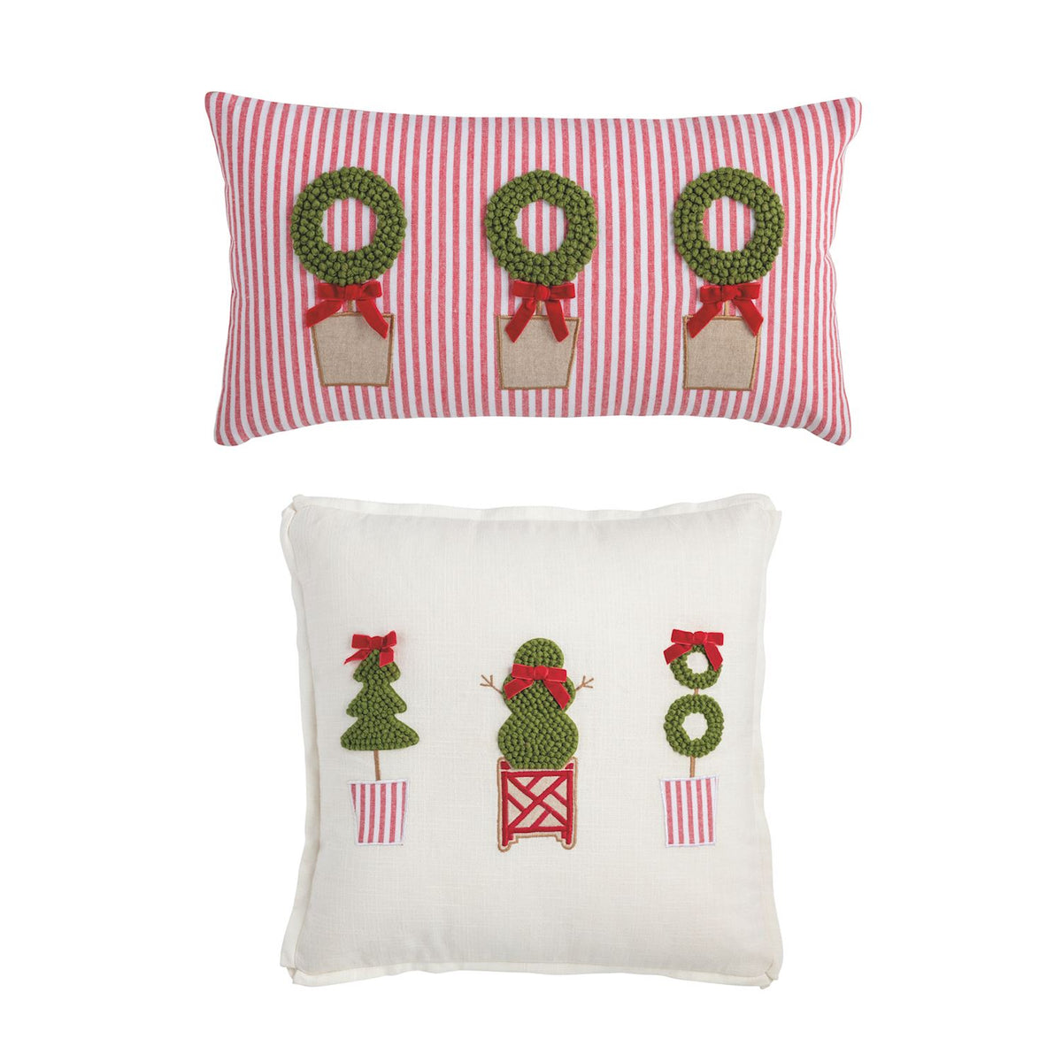 Mudpie- Christmas Topiary Pillows 