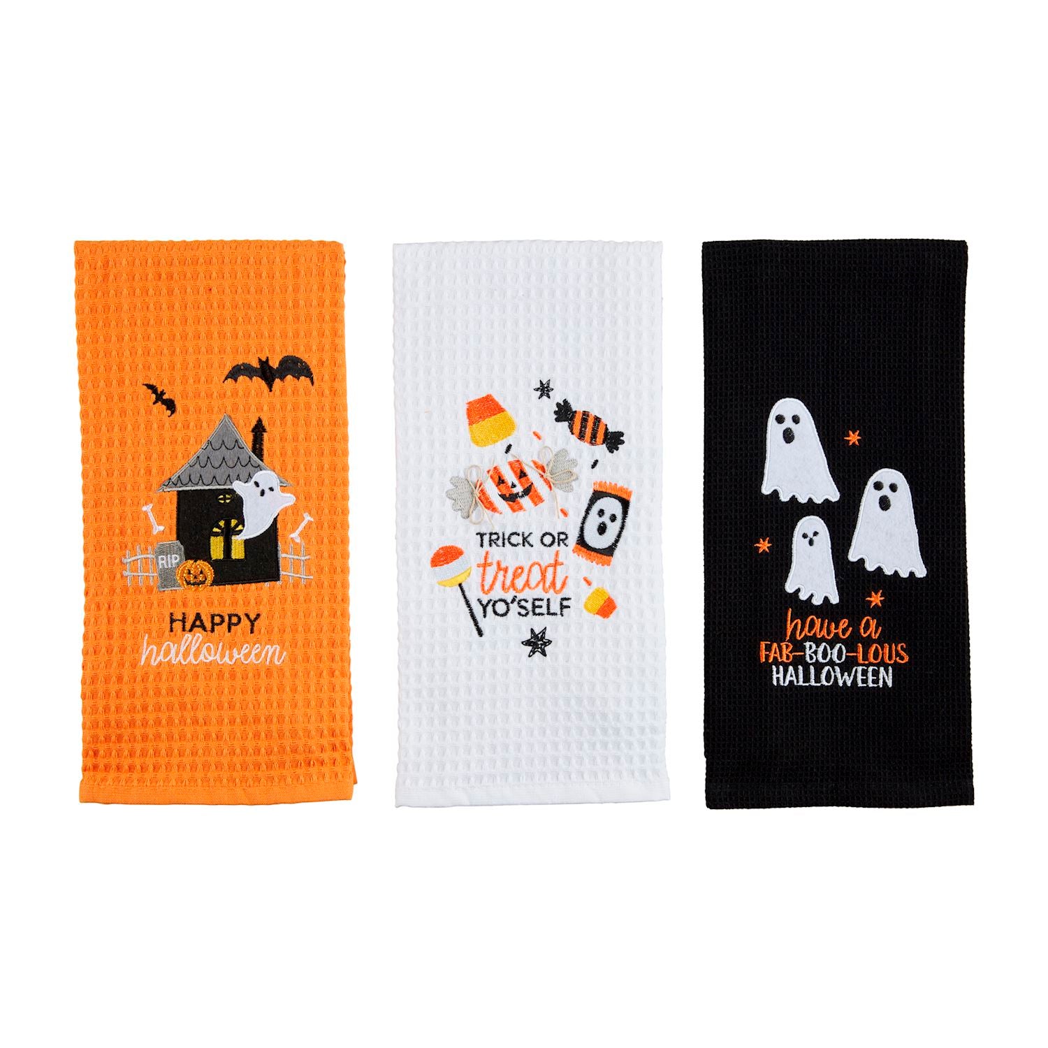 Mudpie-Halloween Waffle Towels #42170104