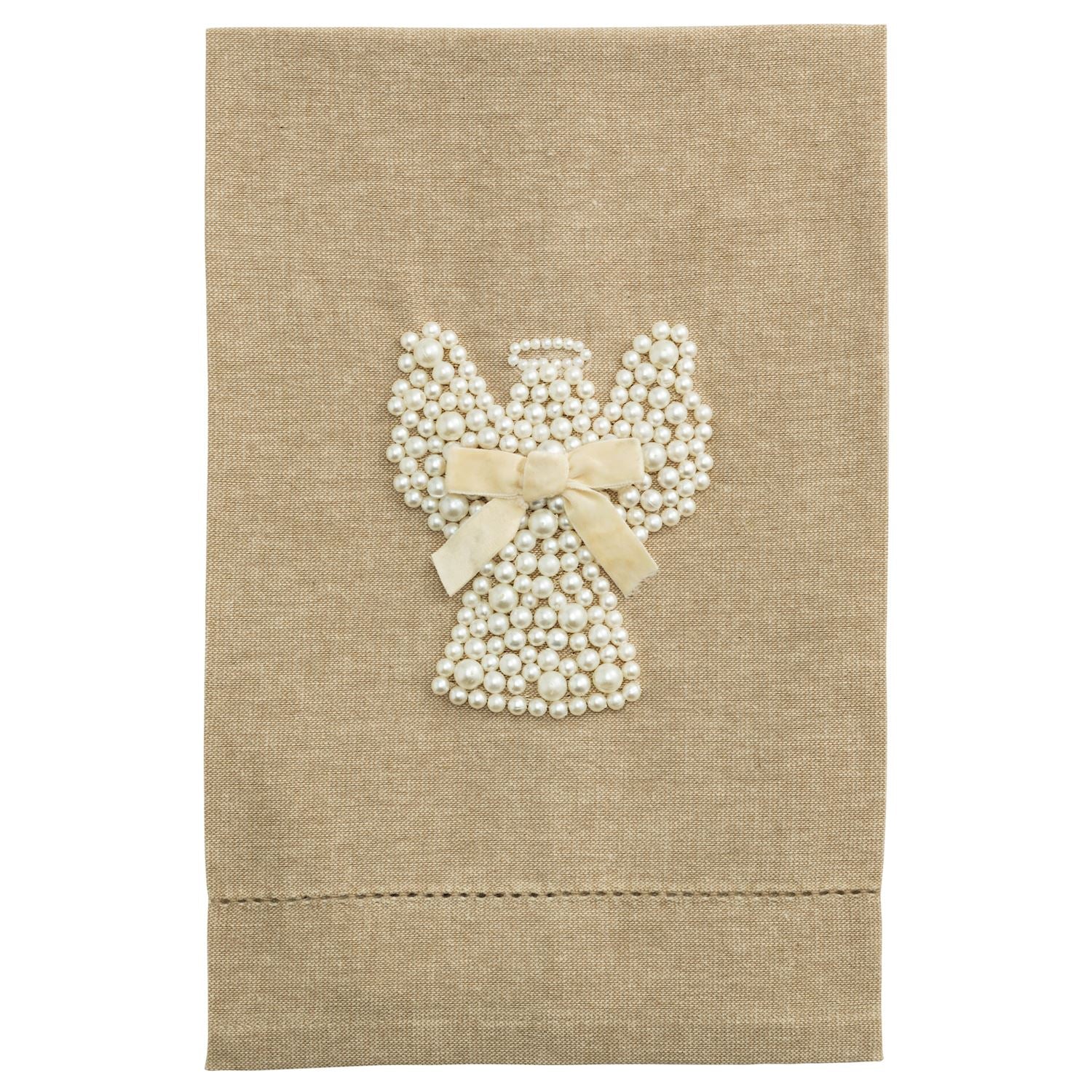 Mudpie- White Christmas Pearl Towels 