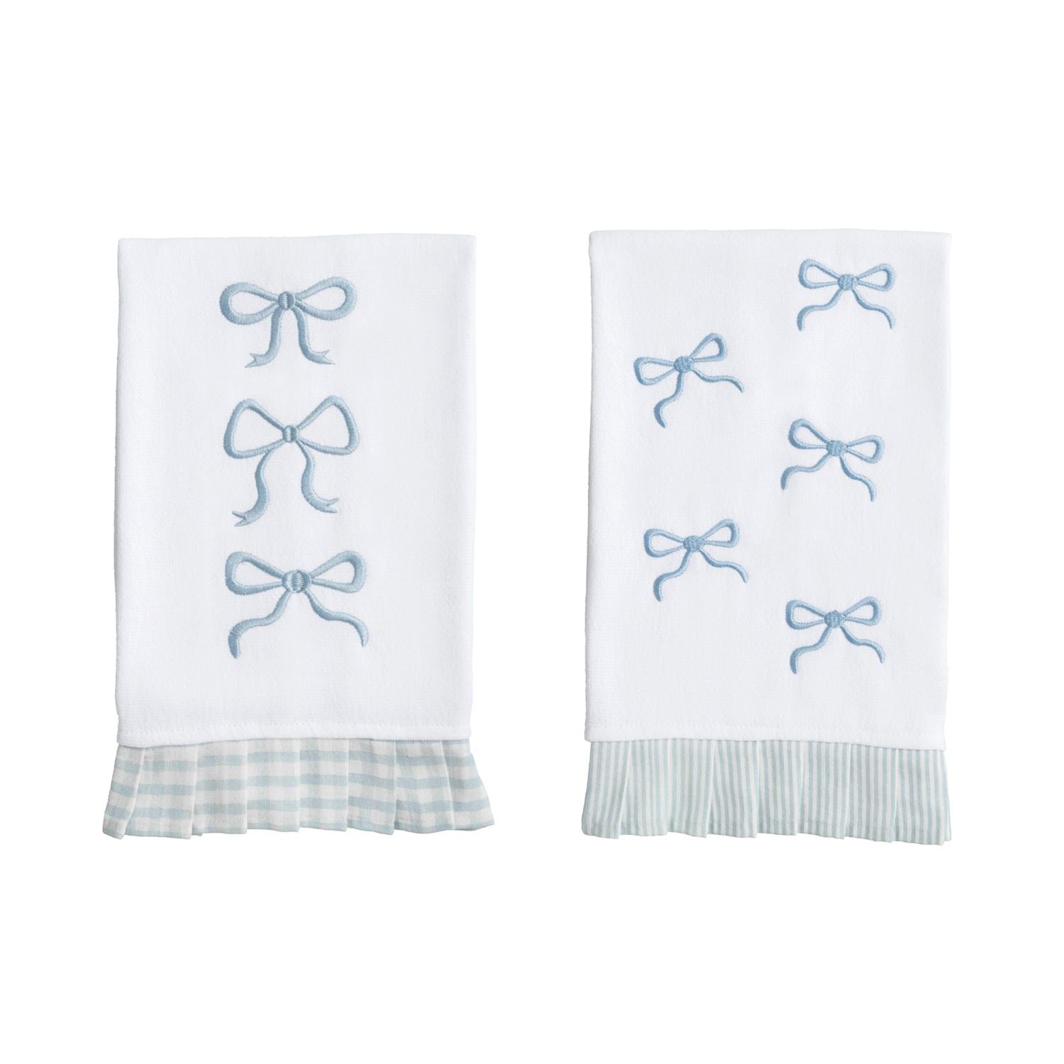 Mudpie- Bow Pleated Edge Towels 
