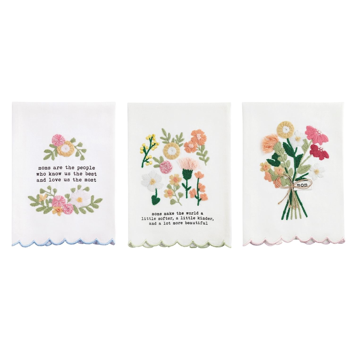 Mudpie- Embroidered Mom Towels 