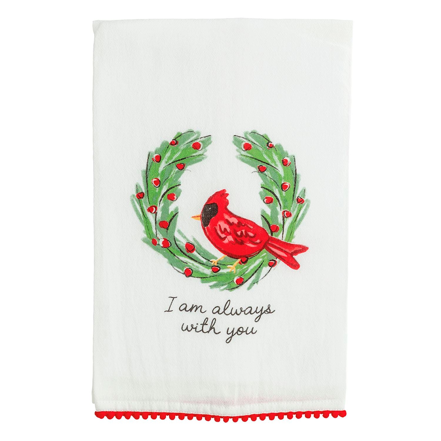 Mudpie- Cardinal Pom Towels 