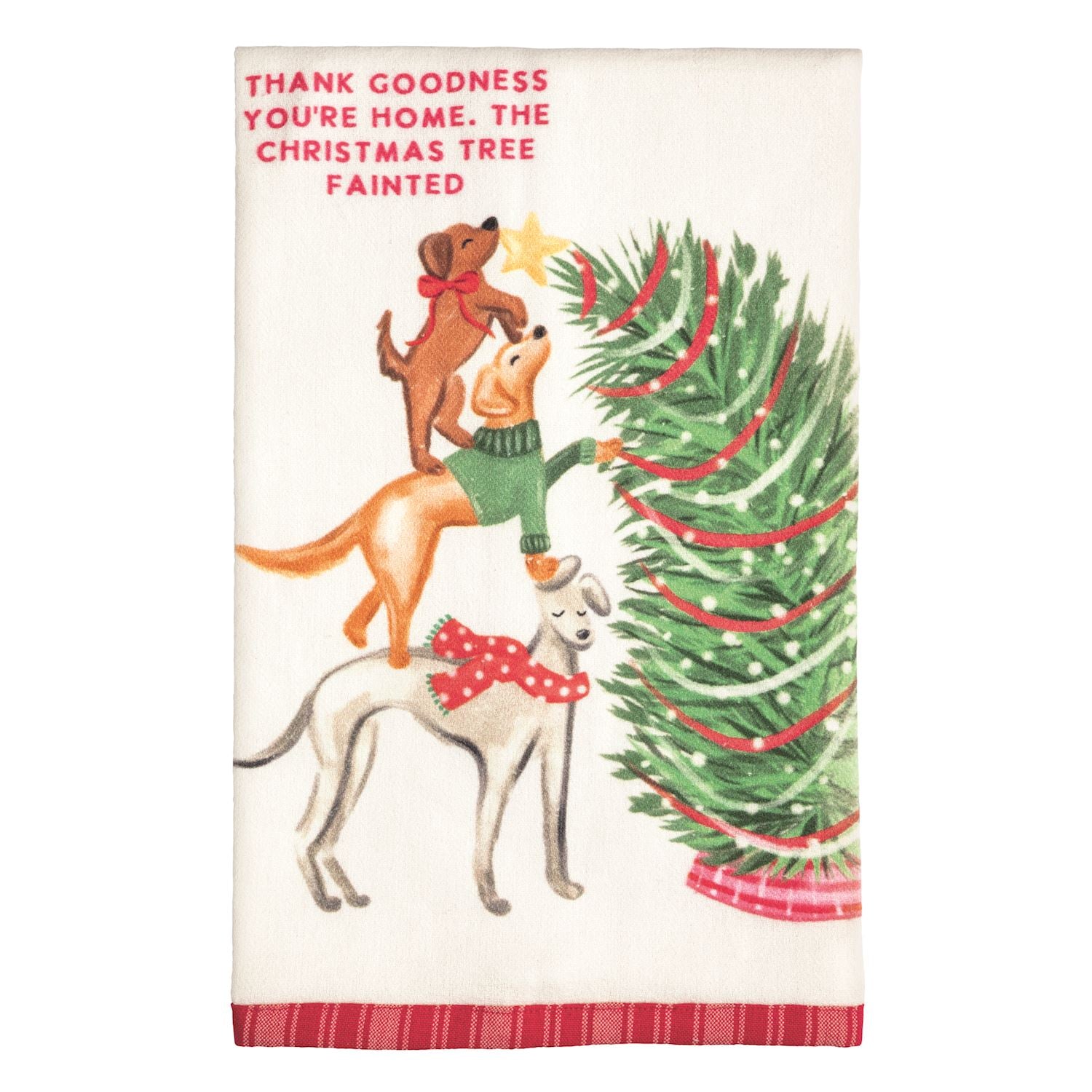 Mudpie- Christmas Pet Pattern Hem Towels 