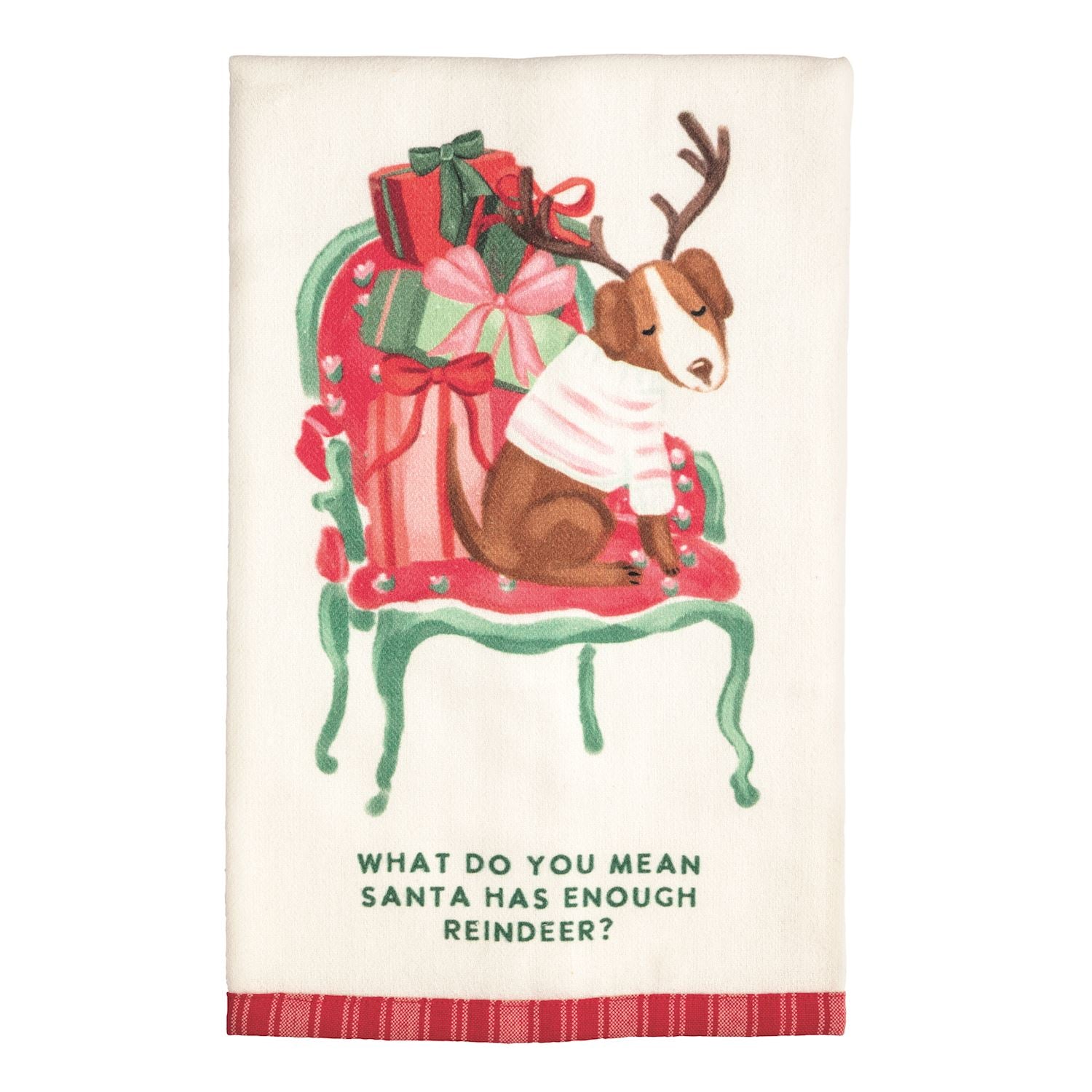 Mudpie- Christmas Pet Pattern Hem Towels 