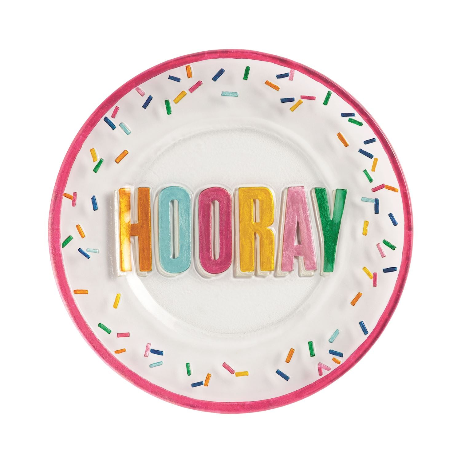 Mudpie- Glass Birthday Cake Plate 