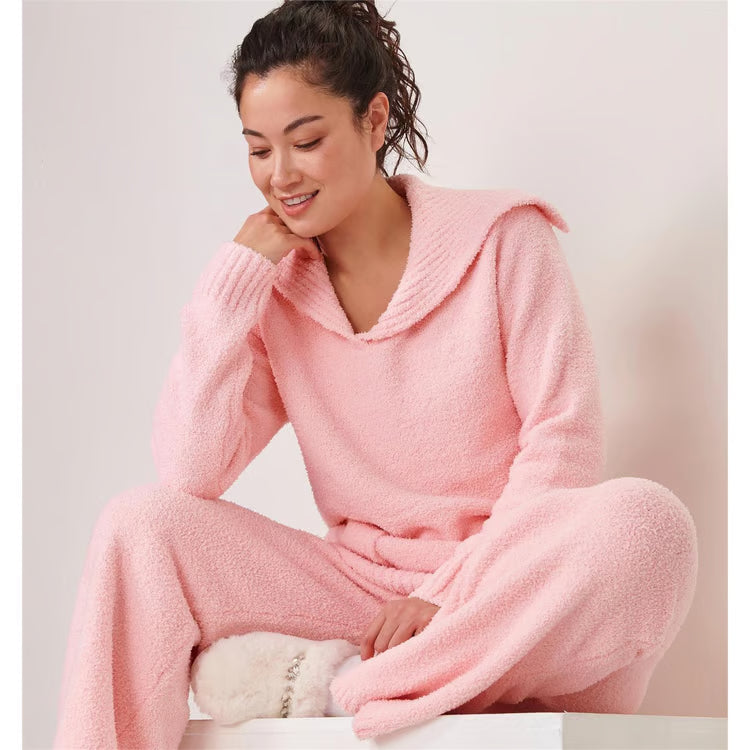 Charlie Paige Cozy Lounge Pullover In Pink *COMING SOON*
