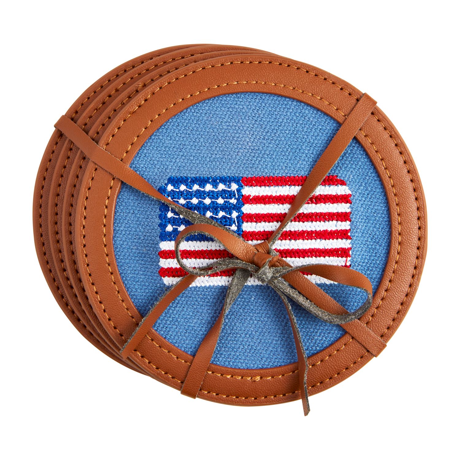 Mudpie- American Flag Coaster Set 