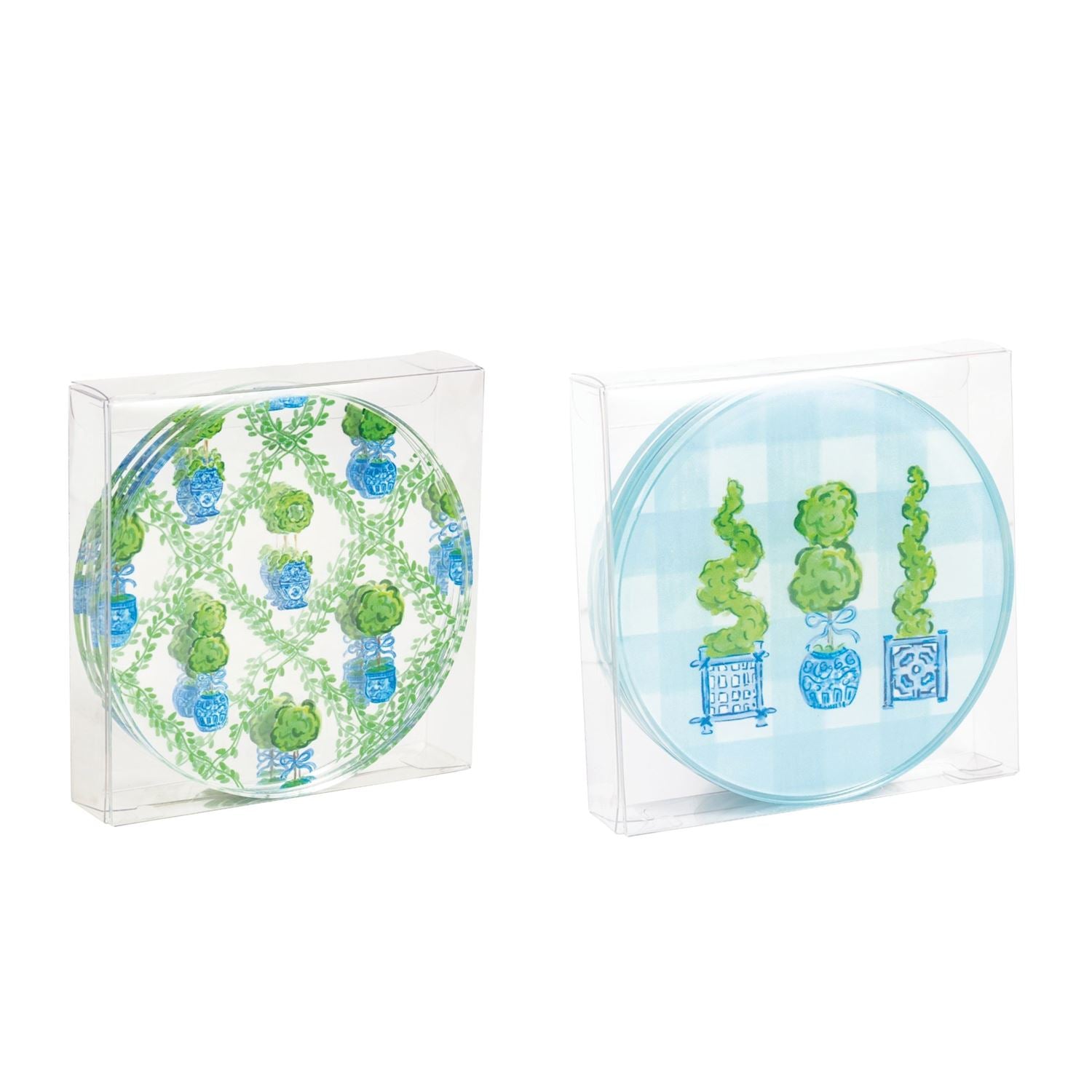 Mudpie- Acrylic Topiary Coaster Sets 