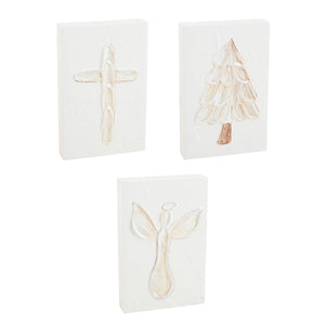 Mudpie- White Christmas Painted Plaques #43400235