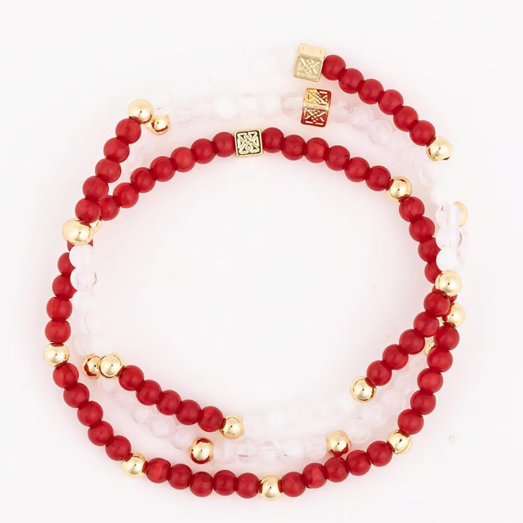 Michelle McDowell- Bracelet Junie Crimson & White