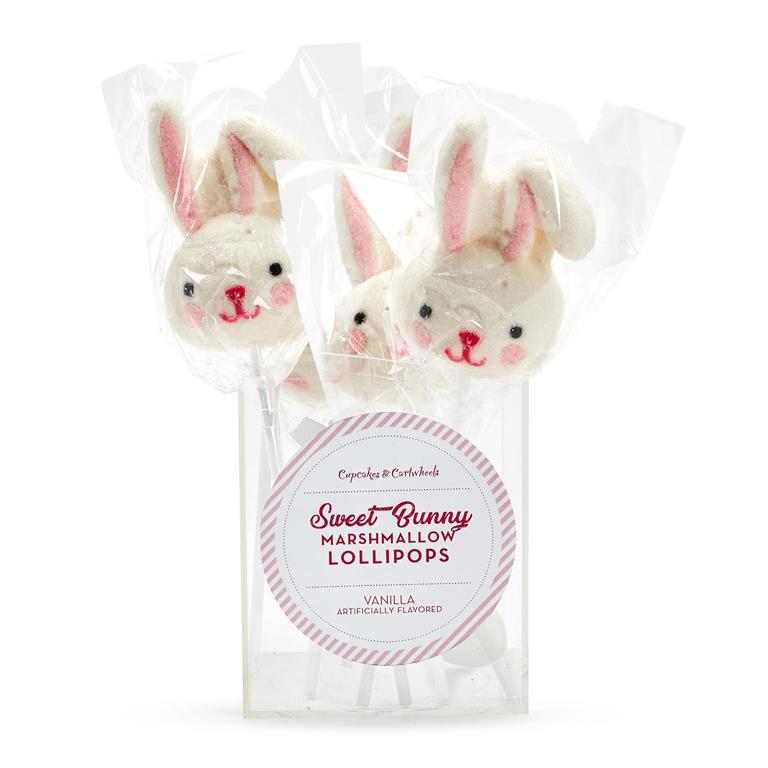 Hoppy Treats Vanilla Flavor Easter Bunny Marshmallow Lollipop