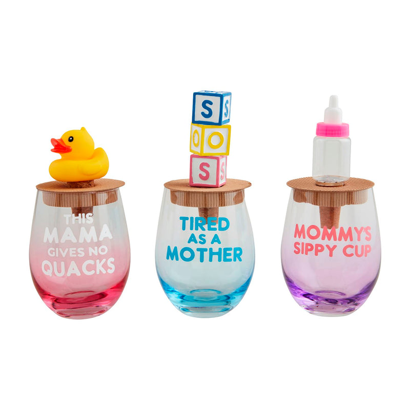 Mudpie- Mom Wine Glass & Bottle Topper Sets #44600123