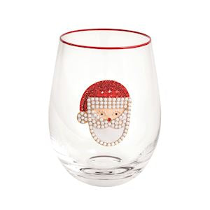Mudpie- Beaded Wine Glass 