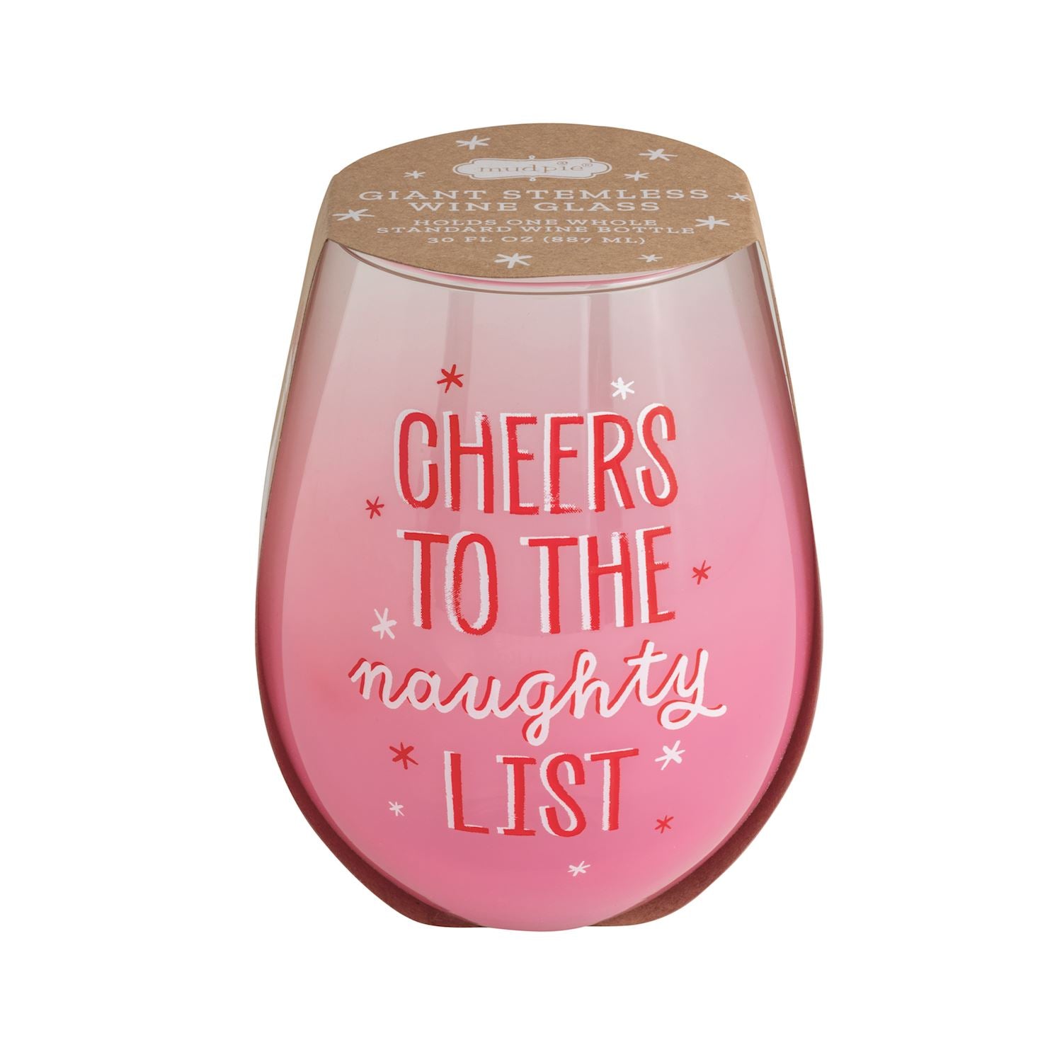 Mudpie- Giant Holiday Wine Glasses 