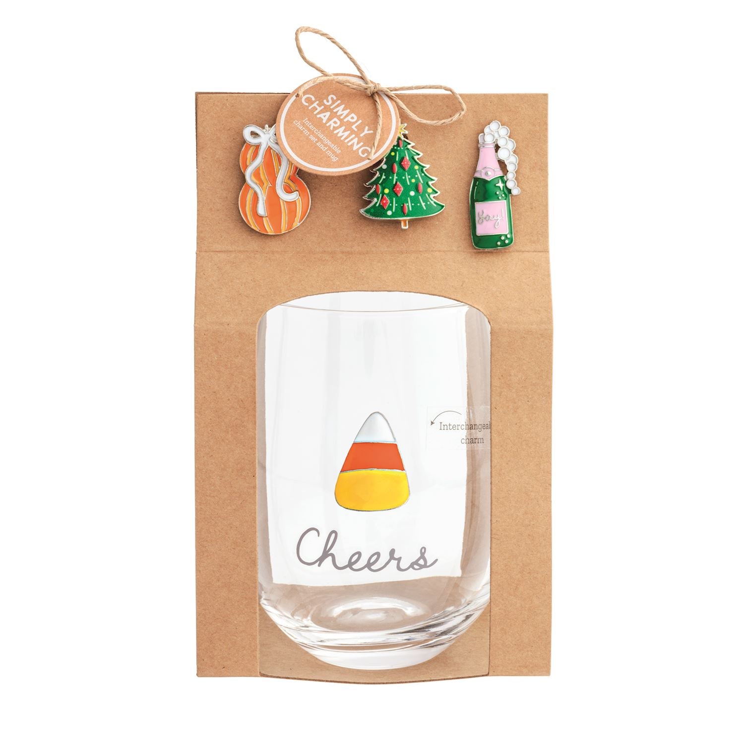 Mudpie- Simply Charming Wine Glass Set 