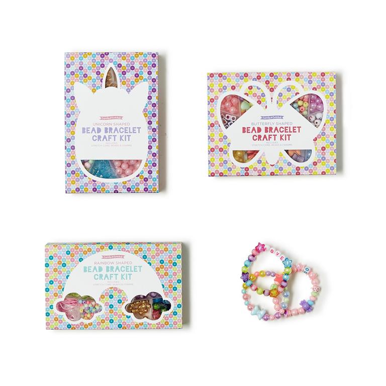 Bracelet Beads Craft Kit in Storage Container Includes: Assorted Beads, Charms, String