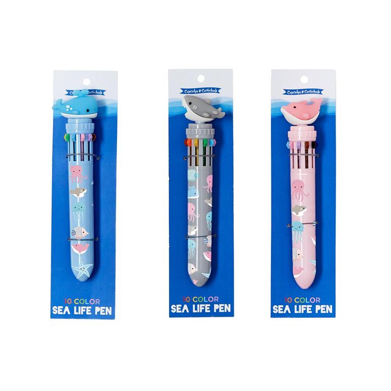 Colorful Creatures Sea Life 10 Color Pen