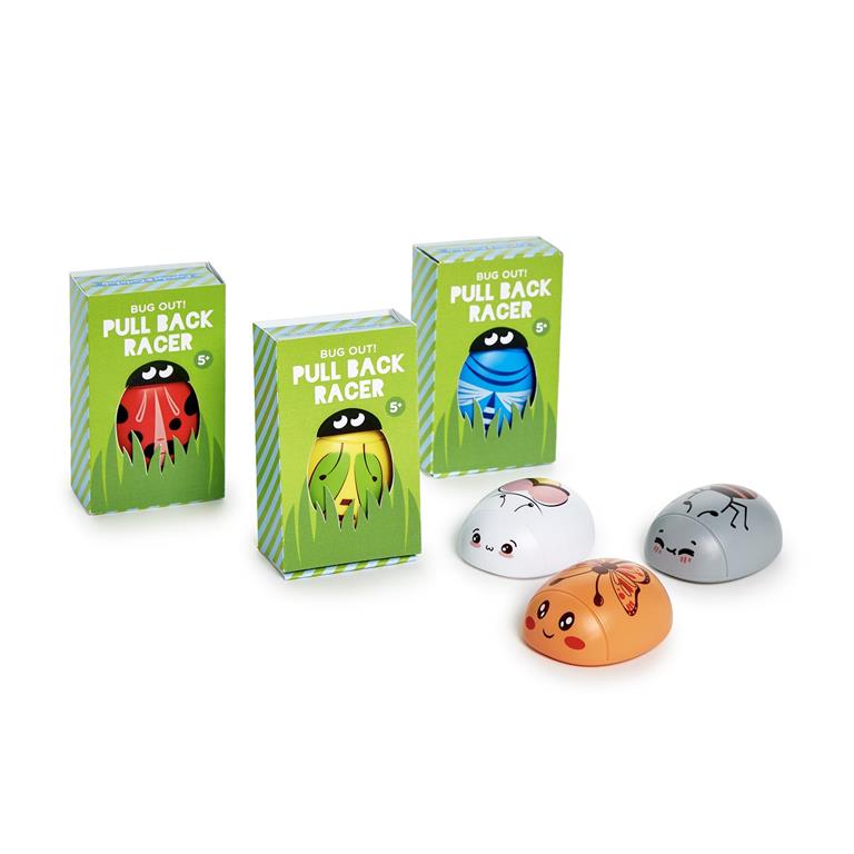 Two's Company- Pull Back Bug Racer Unit in Gift Box Includes