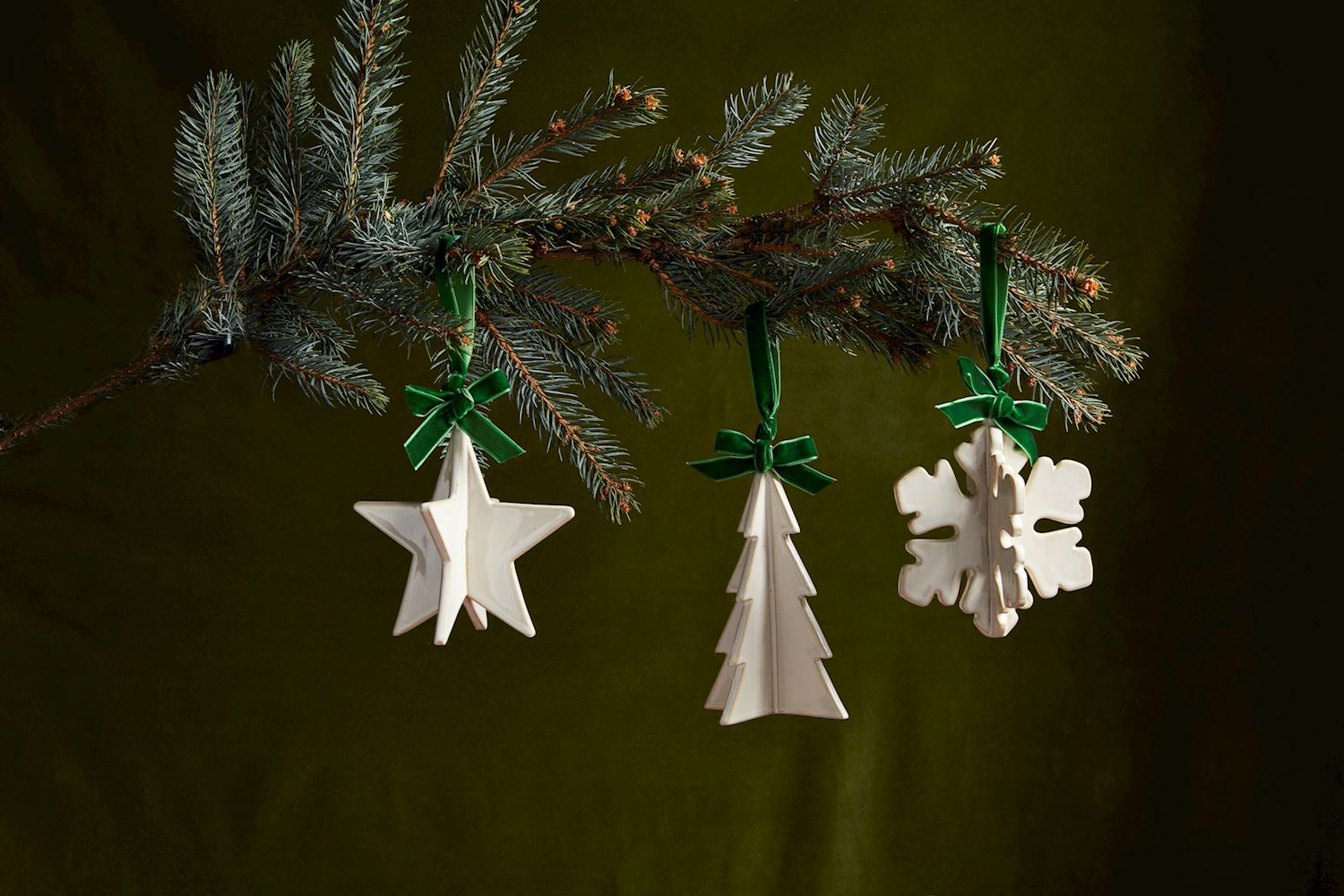 Mudpie- White Stoneware Ornaments #46700348