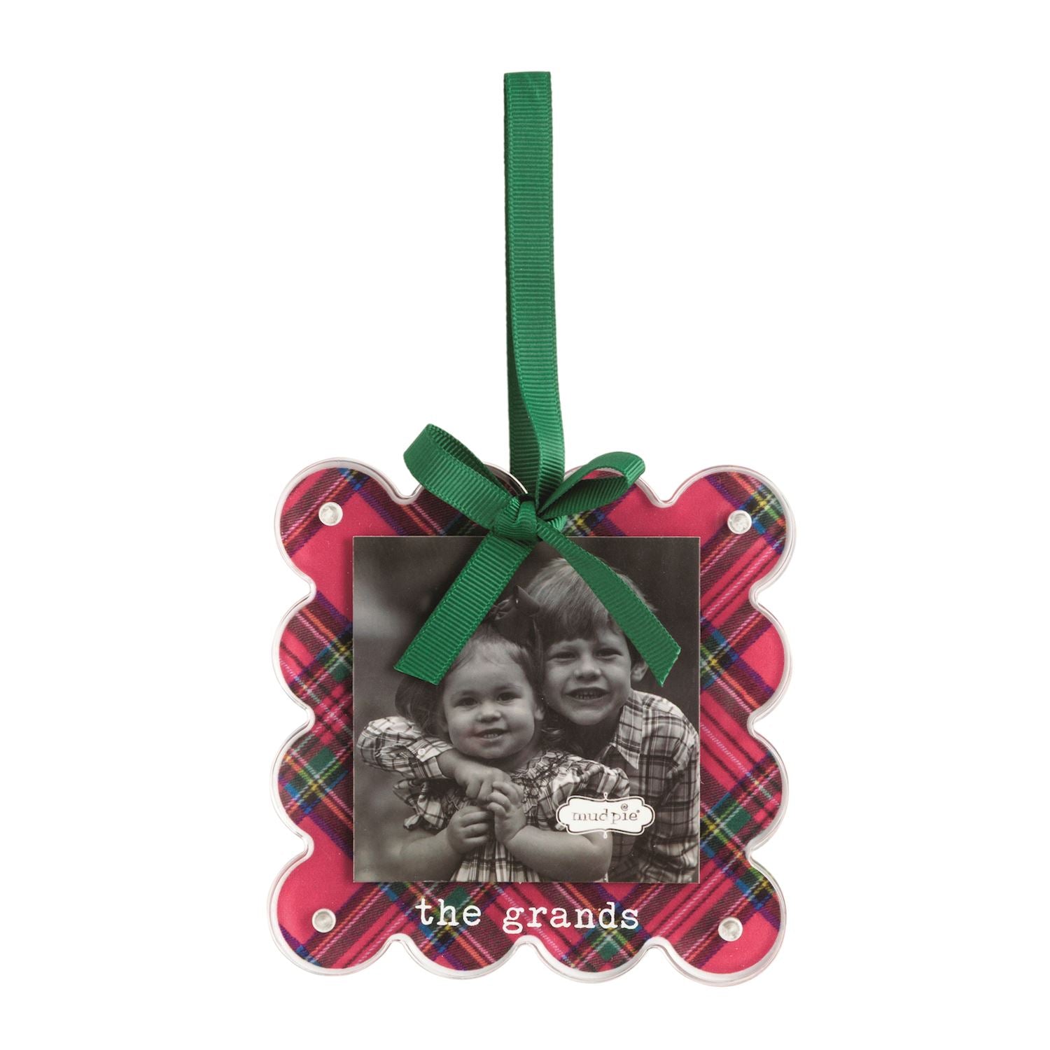 Mudpie- Tartan Photo Ornaments 