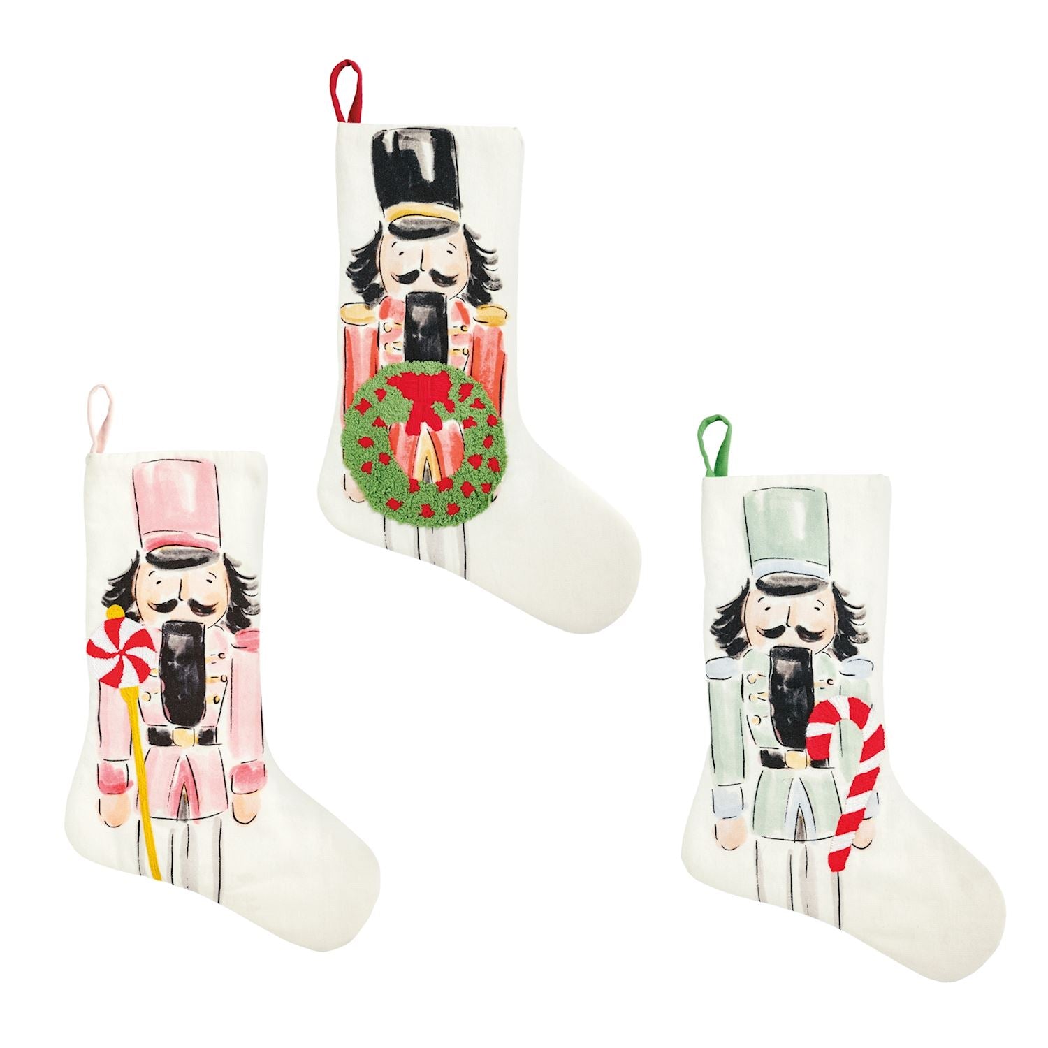 Mudpie- Nutcracker Embroidered Stockings 