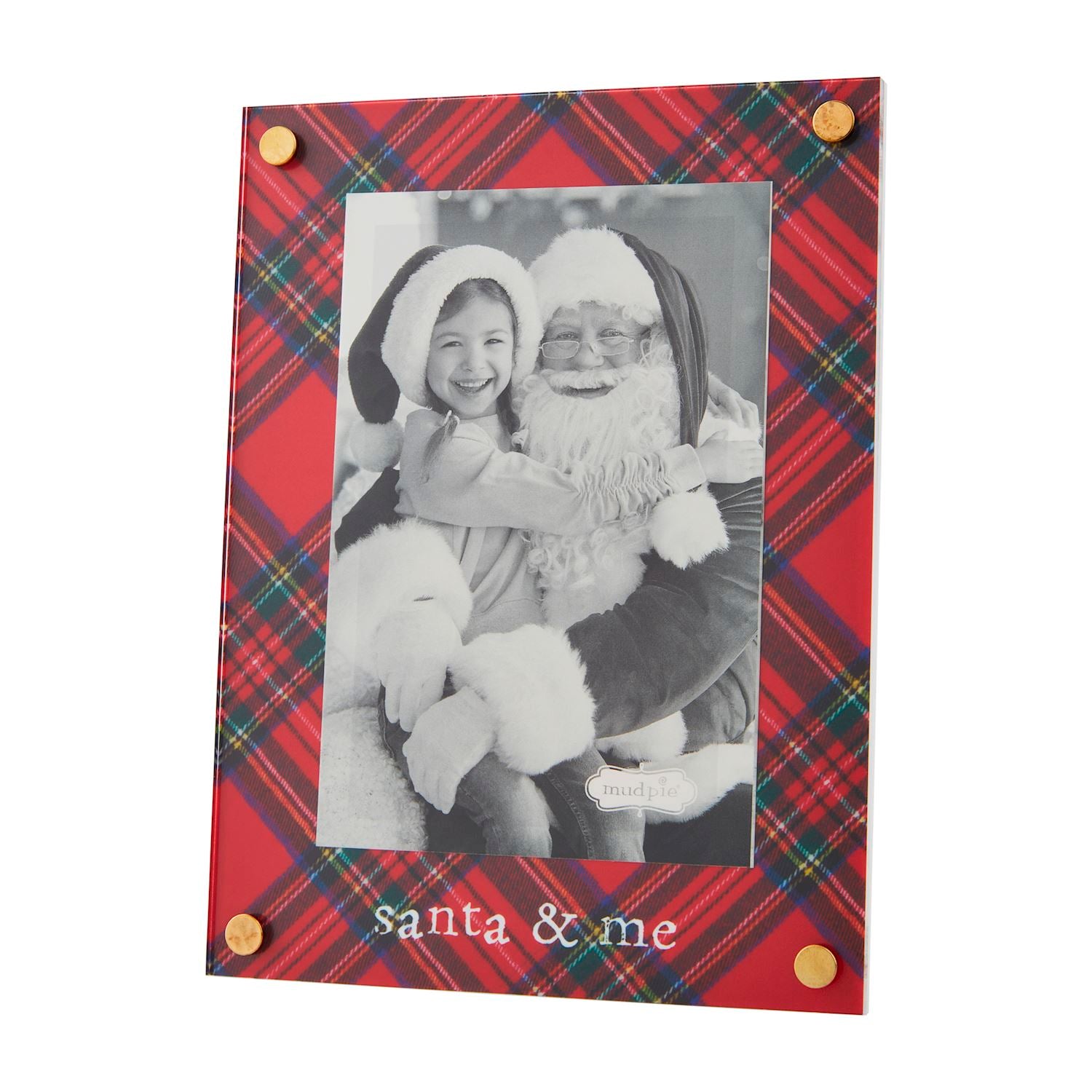 Mudpie- Tartan Santa & Me Frame #46900651