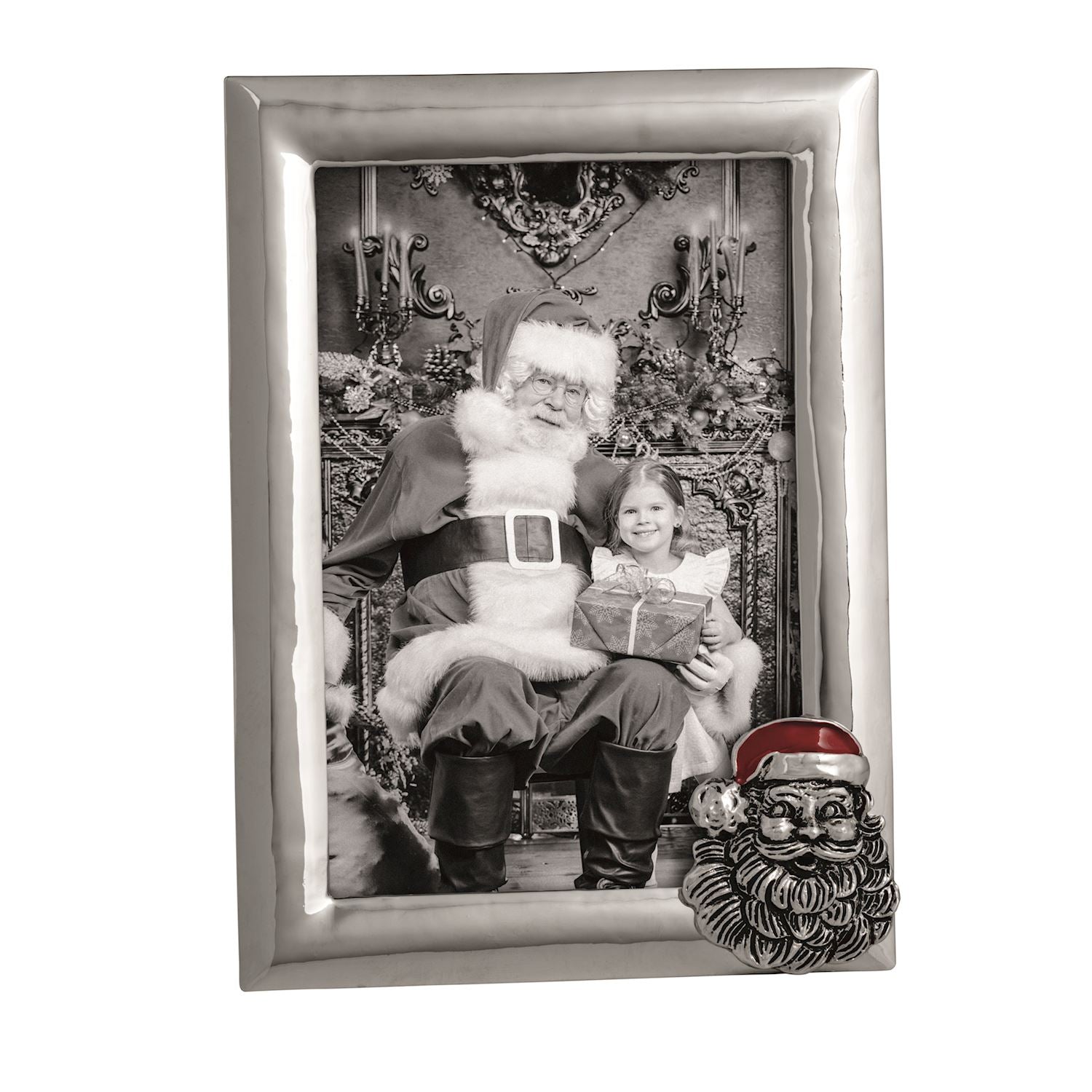 Mudpie- Metal Santa Frame 