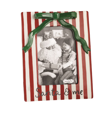 Mudpie- Ceramic Xmas Bow Frame #46900714
