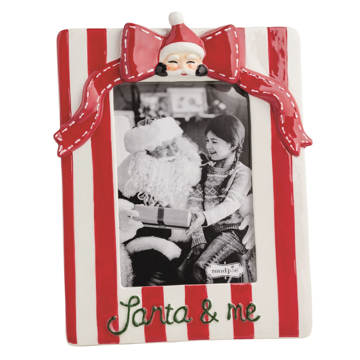 Mudpie- Santa & Me Bow Frame 