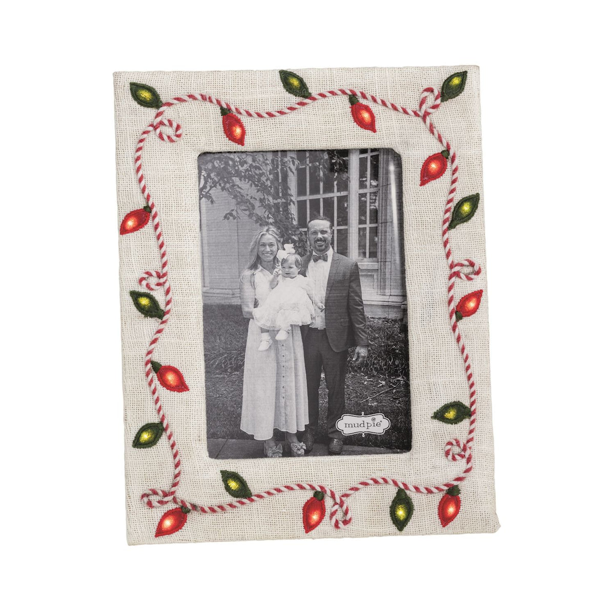 Mudpie- Christmas Lights Light-Up Frame 