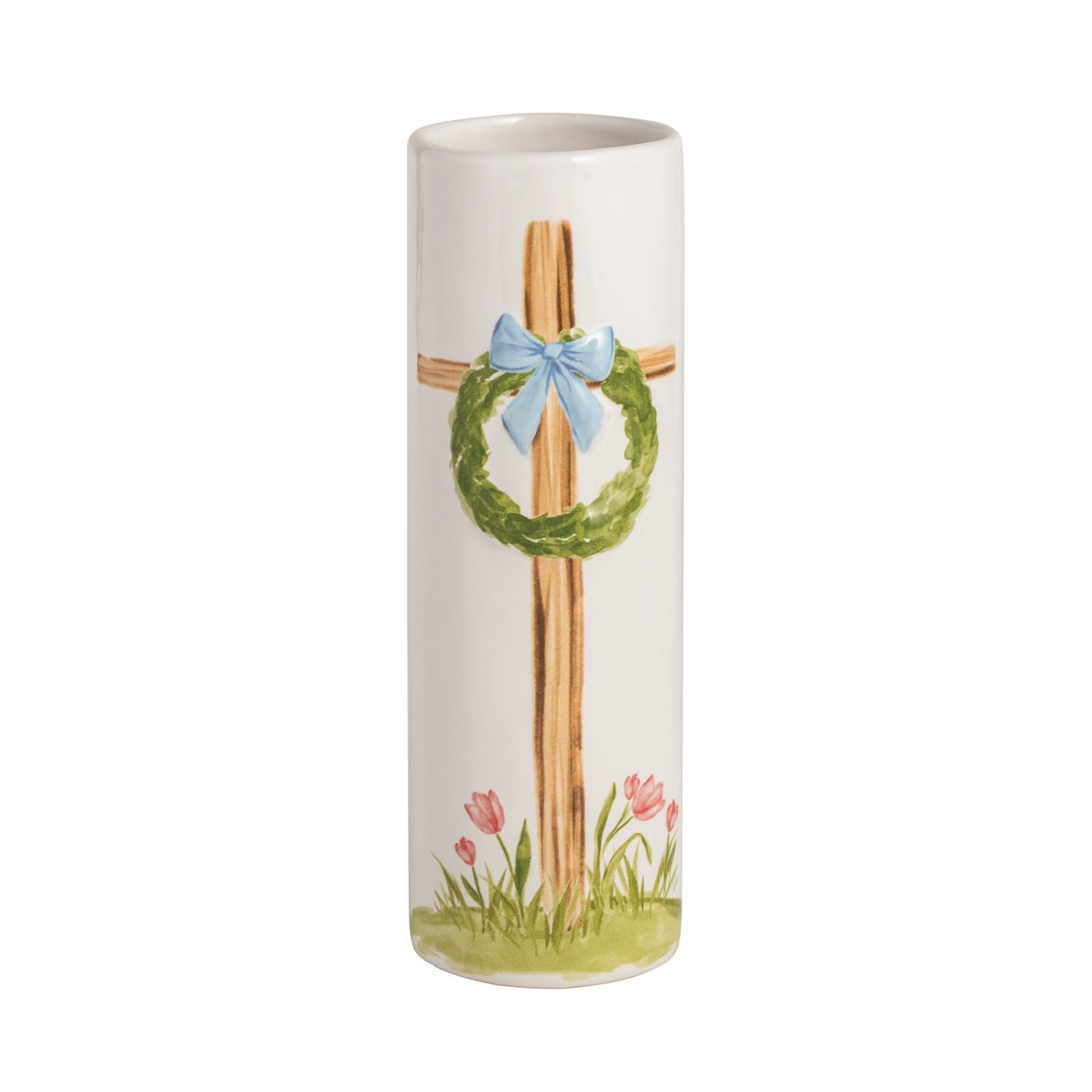 Mudpie- Blue Cross Stem Vase  